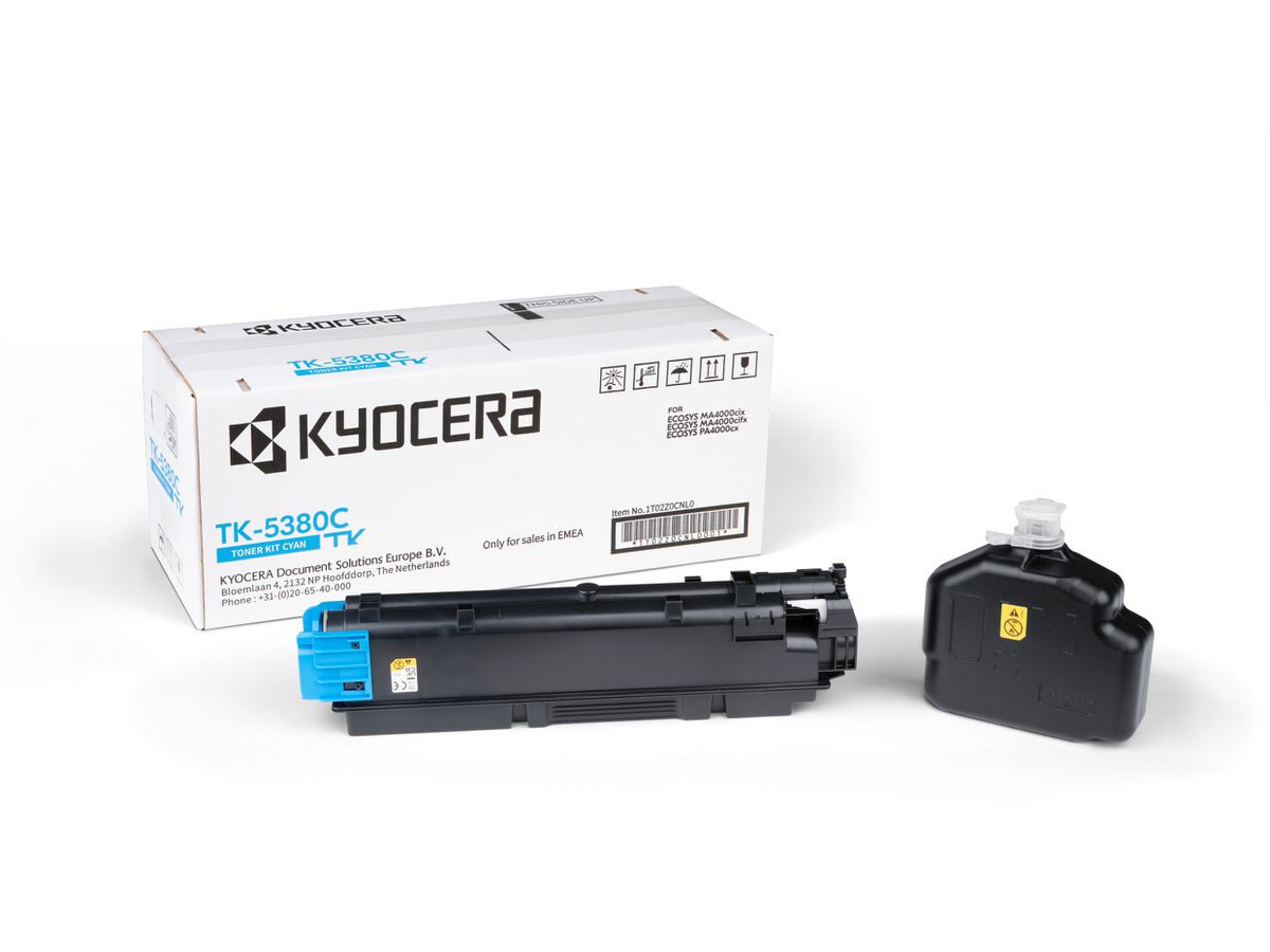 KYOCERA Cartouche toner cyan TK-5380C Ecosys PA4000cx 10'000 pages (0632983073308)