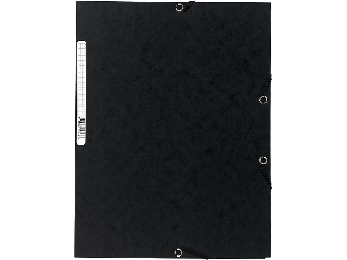 EXACOMPTA Pochette à élastique A4 55501E noir (3130630555018)