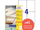 AVERY ZWECKFORM Etiquettes 105x148mm LR3483 recycling 400 pcs. (4004182035412)