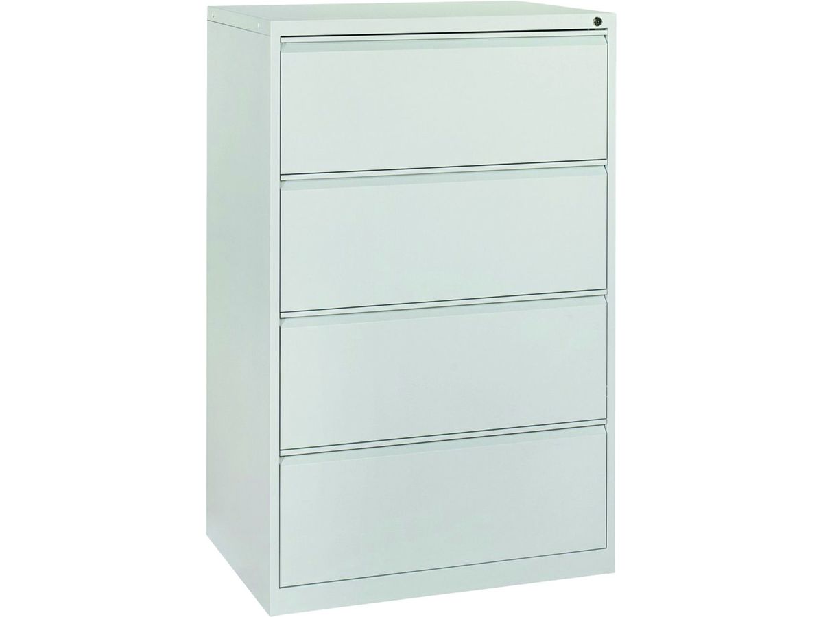 EDGY Armadio con ante battenti 3424 4 cassetti stretti, grigio (7630006738343)