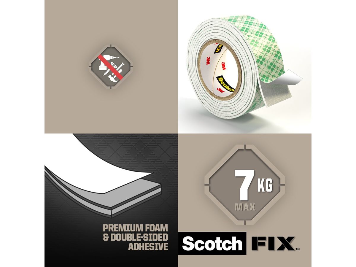 SCOTCH Nastro montaggio 19mmx1,5m 4496G-1915-P (4046719732203)