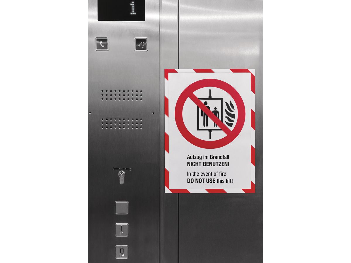 MAGNETOPLAN Cadre aimant magnetofix A4 1131446 SAFETY, rouge/blanc 5 pcs. (4013695056968)