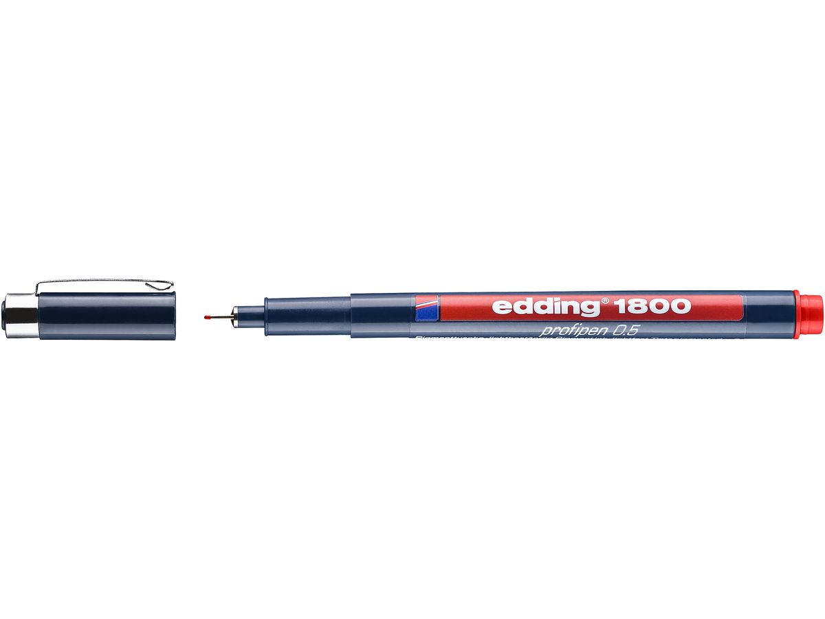 EDDING Profipen 1800 0.50mm 1800-2-05 rosso (4004764044368)