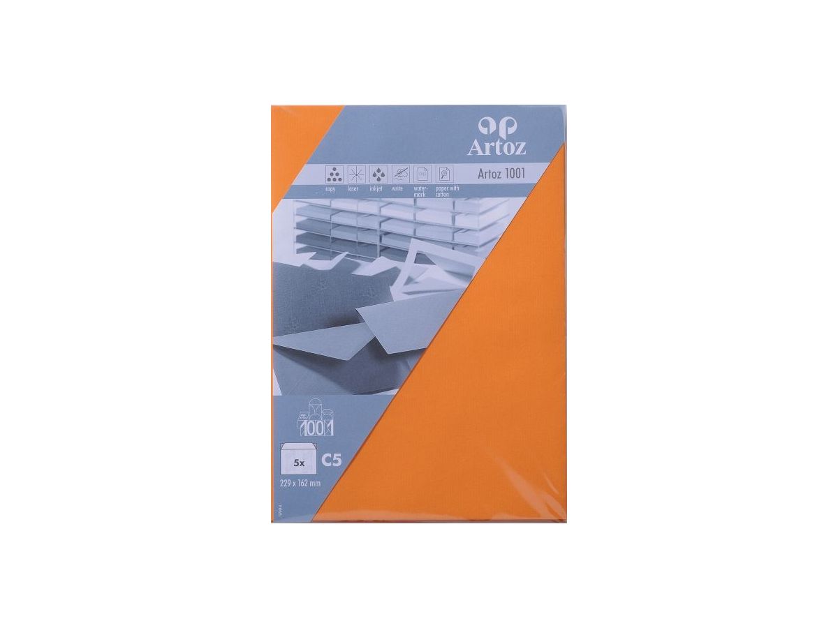 ARTOZ Enveloppes 1001 C5 107394185 100g, orange 5 pcs. (7612450980400)