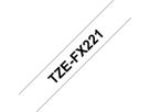 PTOUCH Flexitape lamin. schwarz/weiss TZe-FX221 zu PT-550 9 mm (4977766693202)