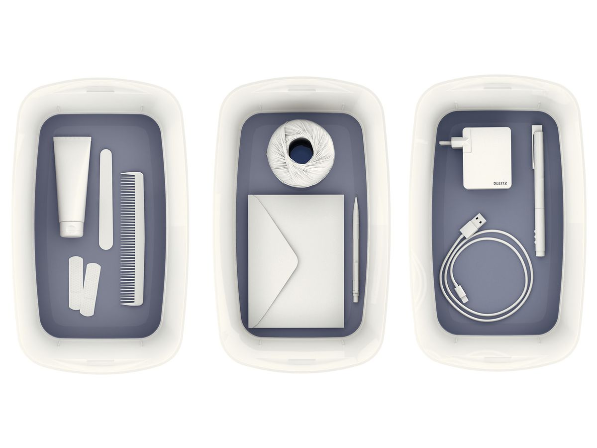 LEITZ MyBox Klein, mit Deckel 5lt 52291001 weiss/grau (4002432116508)