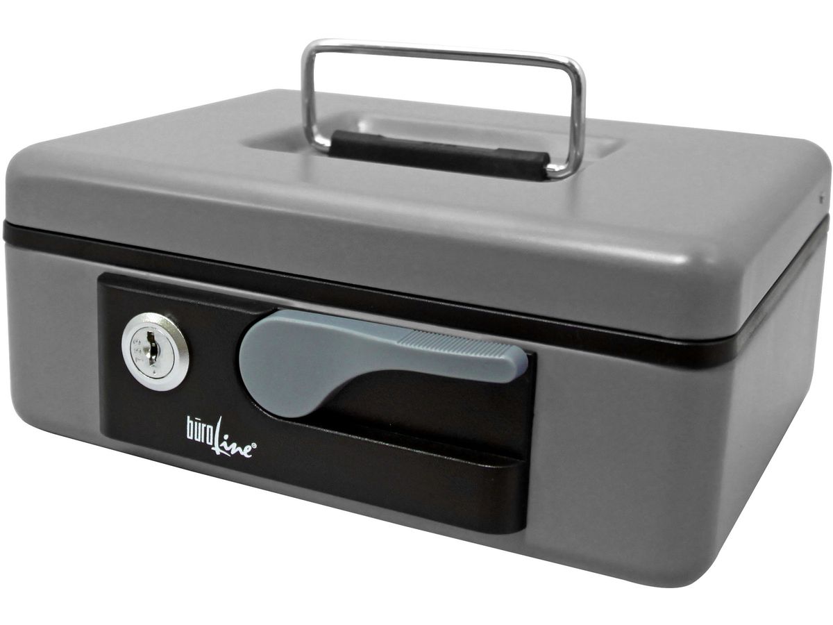 BÜROLINE Cassetta soldi 19,7x15,4x8cm 168419 grigio 6 pezzi (7612532013415)