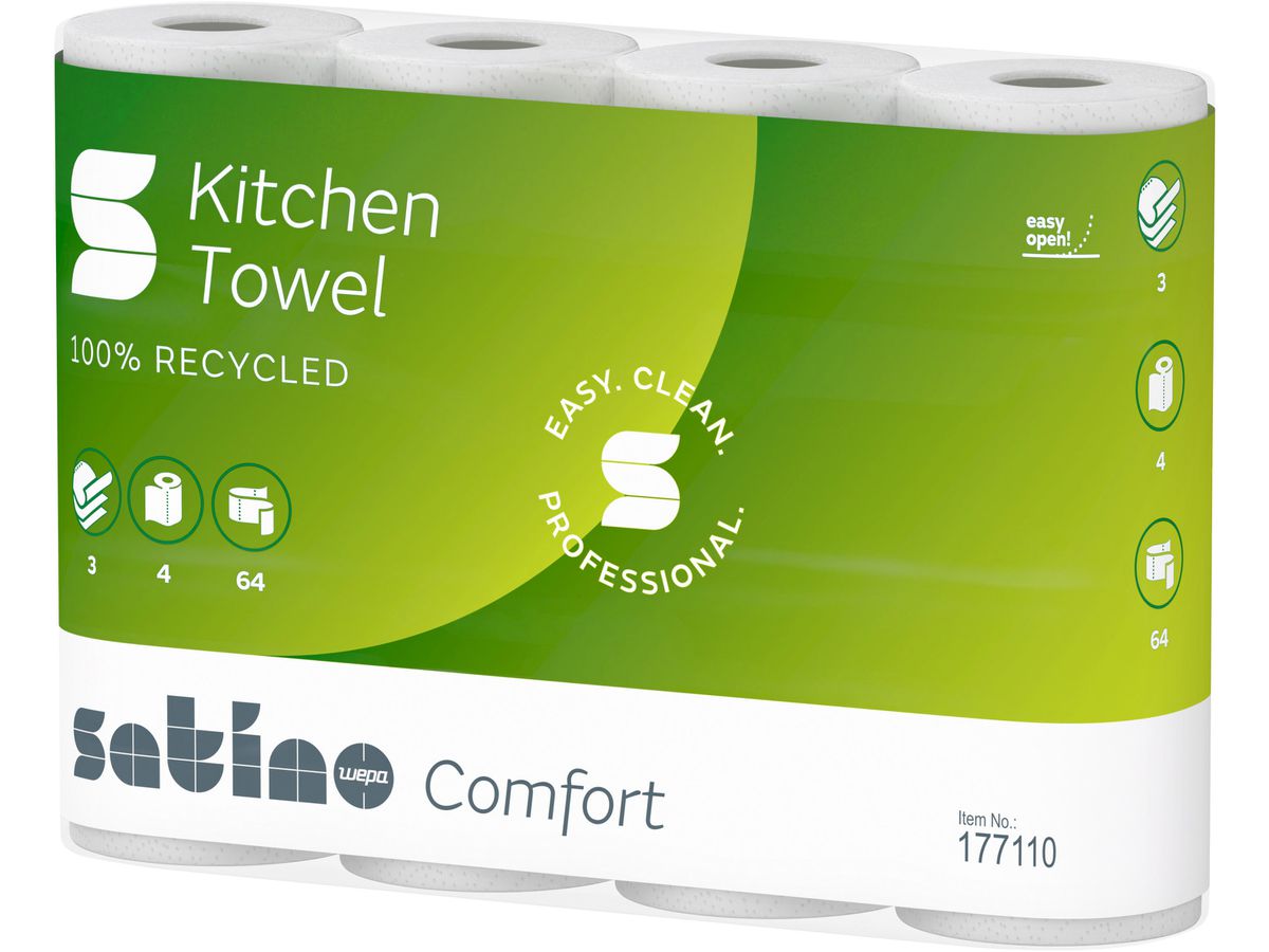 SATINO Rotoli Satino Comfort 177110 3 strati, 4 rot. 51 fogli (4000735356317)