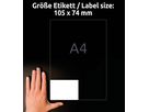 AVERY ZWECKFORM Etichette universale 105x74mm 3427 bianco 800 pz./100 fogli (4004182034279)