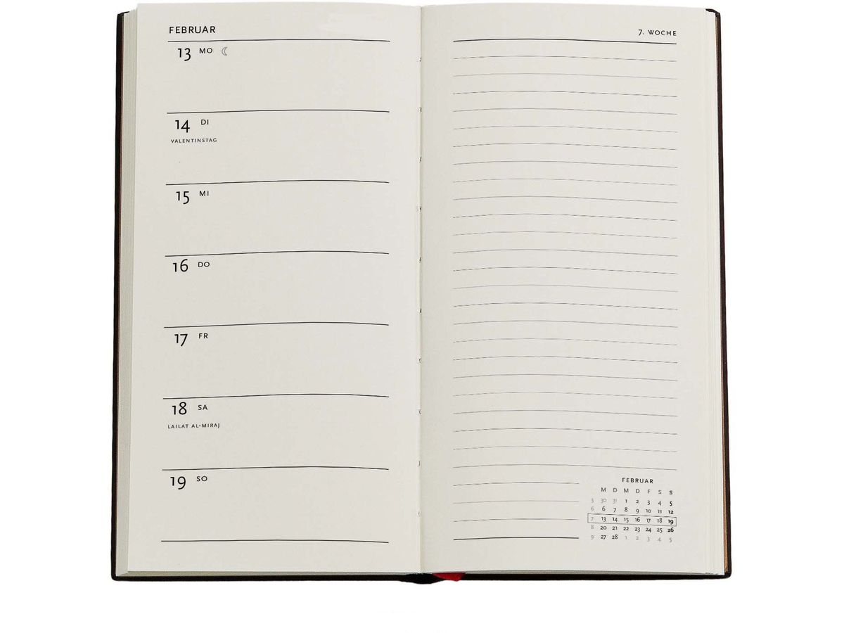 PAPERBLANKS Agenda Kara-ori Pink 2026 DD0583-5 1W/1S VSO schlank DE 9x18cm (9780349705835)