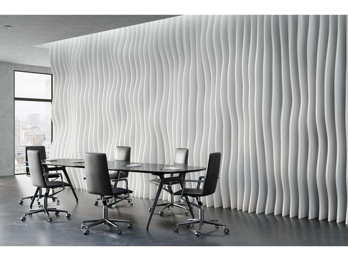 SUONO Panneaux muraux 120x120x5cm 3331.U12.0400 BLADES, blanc (7640439765366)