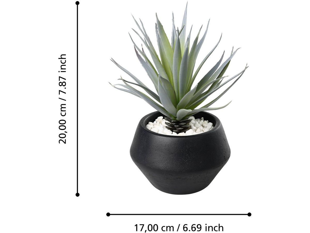 EGLO Plante artificielle 20cm 428496 vert, en pot (9008606367955)