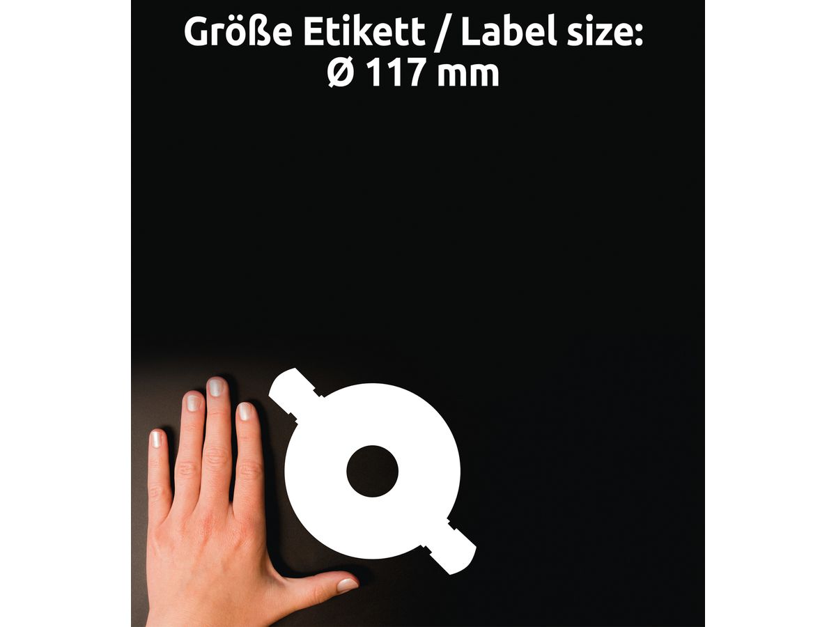 AVERY ZWECKFORM CD-Etiketten Classic weiss L6043-25 117mm 50 Stk. (4004182060438)