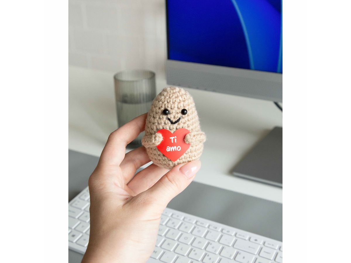 I AM CREATIVE Positive Potato Ti amo 8cm 1000-1462 beige (7611983263585)