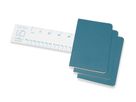 MOLESKINE Carnet carton 3x P/A6 629612 en blanc,vivid bleu, 64 pages (8058647629612)