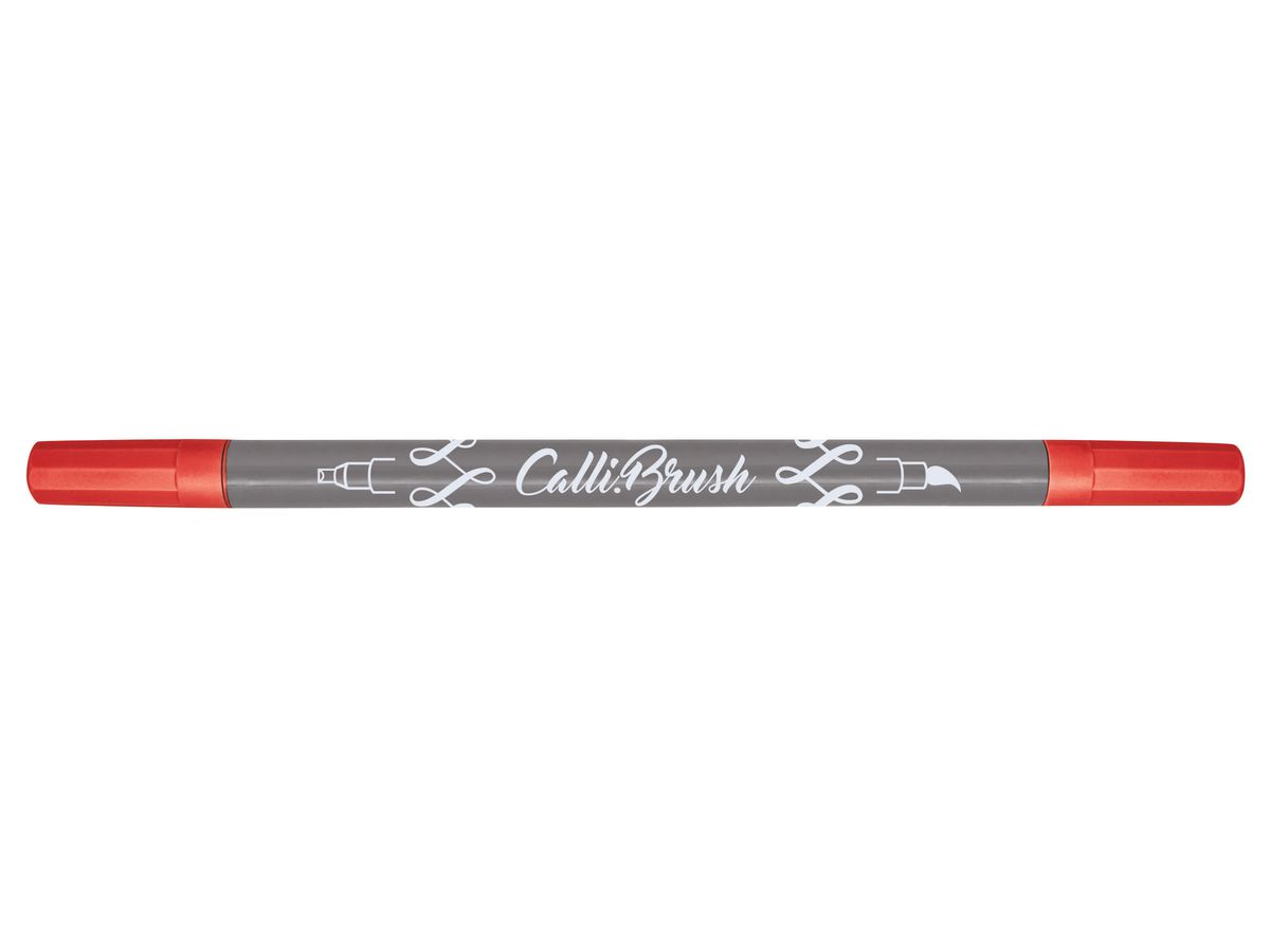 ONLINE Callibrush Pen Double Tip 2mm 19055/6 Rosso (4014421190550)