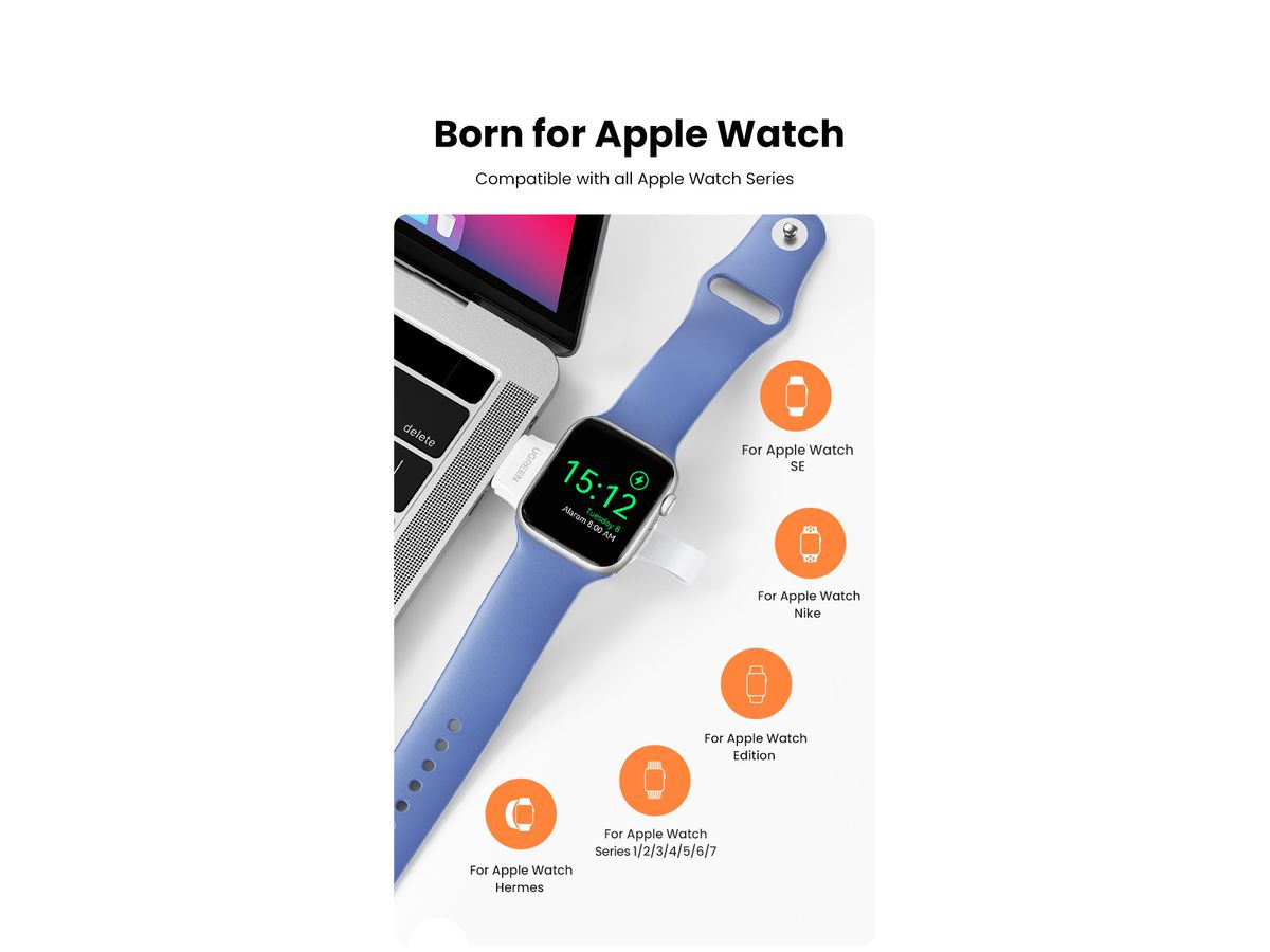 UGREEN Magnetic USB Charger 50944 Apple Watch,White (6957303859443)
