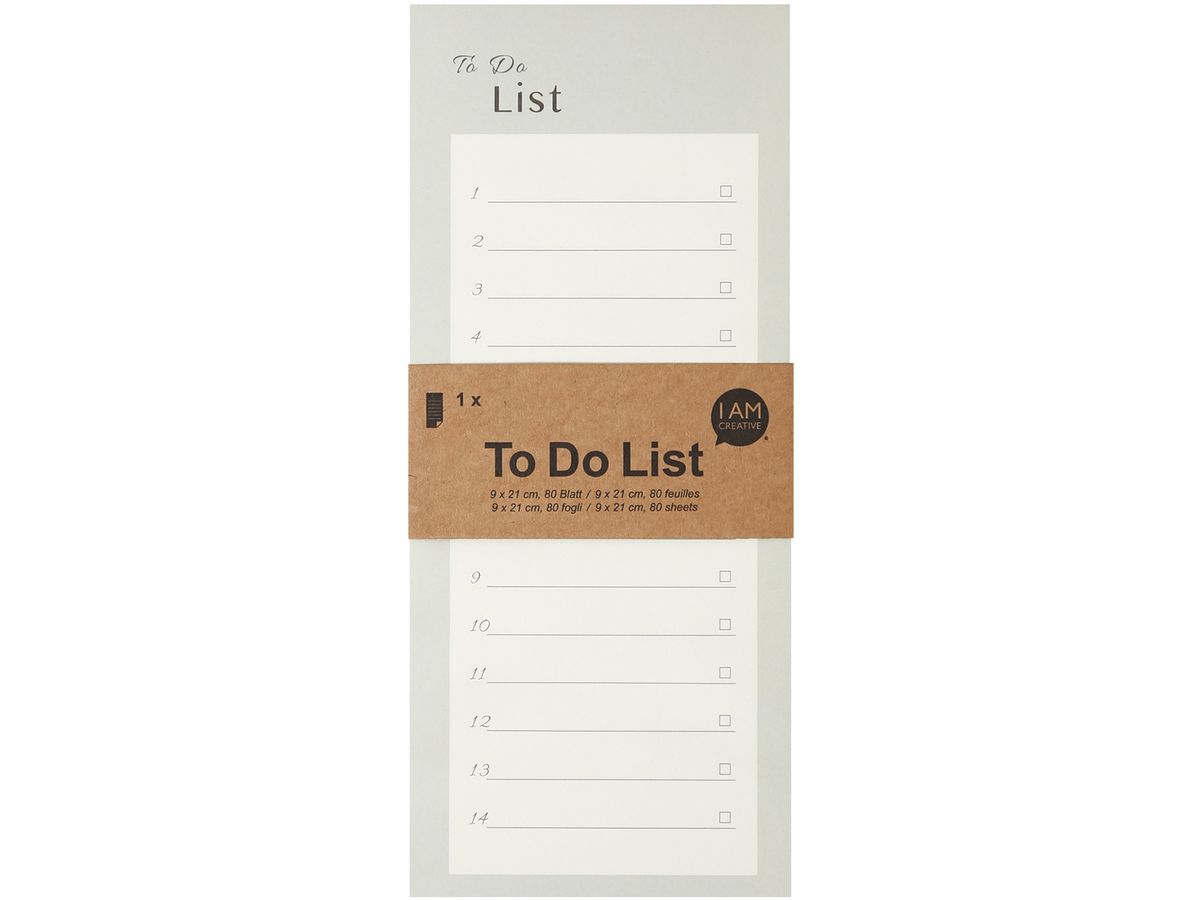 I AM CREATIVE To Do Liste 9x21cm 4005.37 grün 80 Blatt (7611983211951)