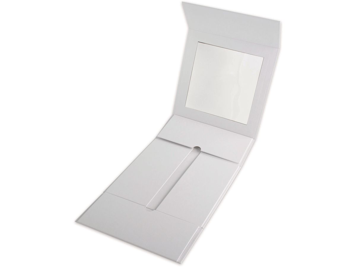 ELCO Geschenkbox m. grossem Fenster 82115.10 weiss, 22x22x10cm 5 Stk. (7611722021674)