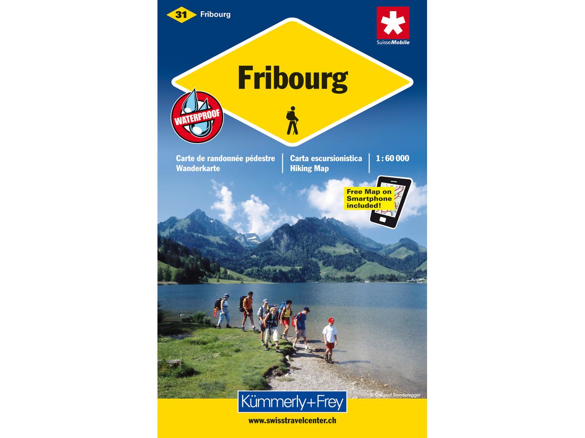KÜMMERLY+FREY Wanderkarte 325902231 Fribourg 1:60'000 (9783259022313)