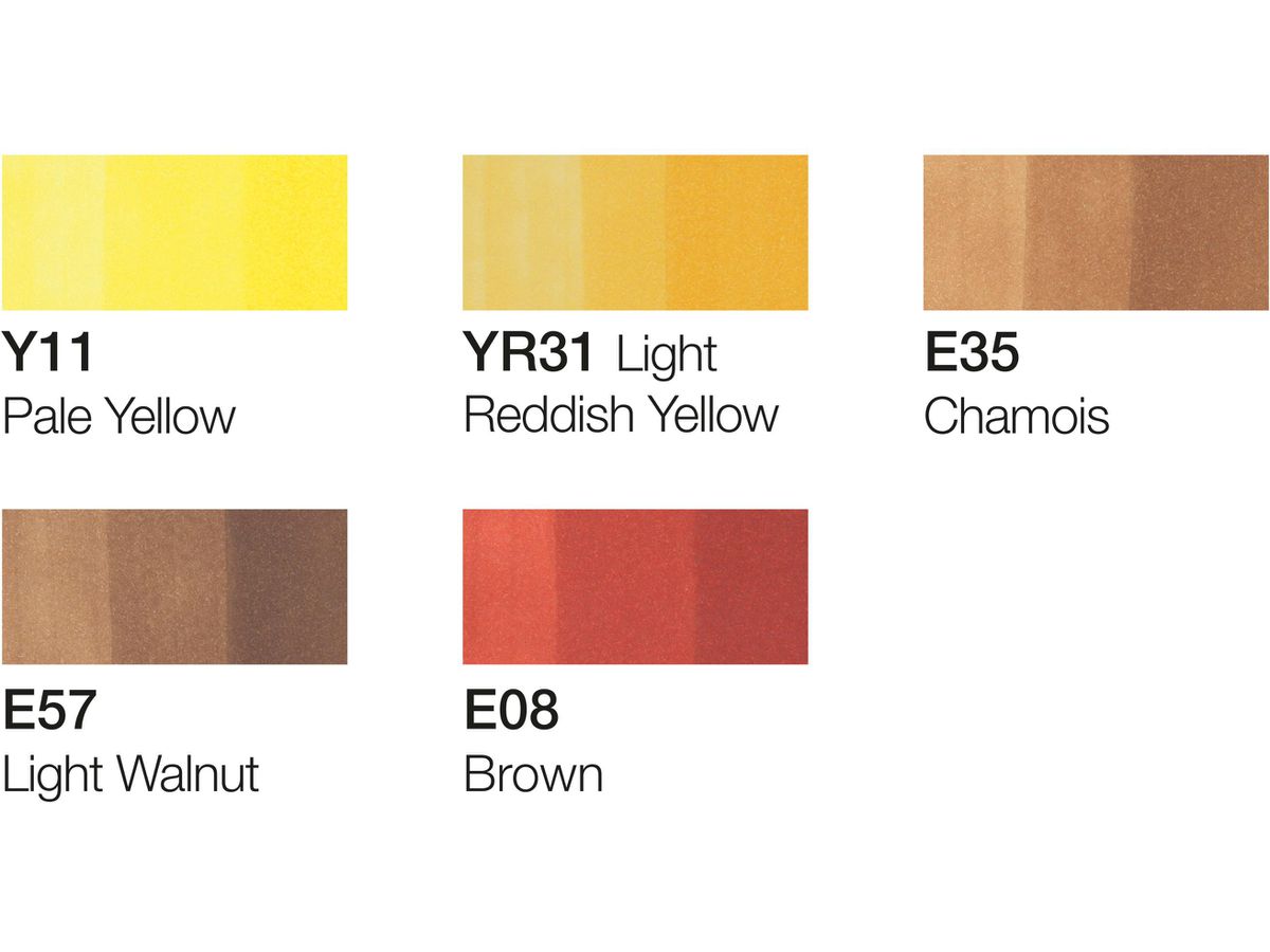 COPIC Marker Ciao 22075572 5+1 Set Hair Tones 1 (4013695265322)