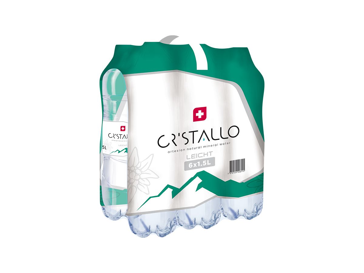 CRISTALLO verde, poco gas, Pet 2083 150 cl, 6 pz. (7610124206115)