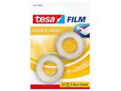 TESA Ruban adhés.tesafilm 12mmx7.5m 579110000 transp.,double-f.Blister 2pcs. (4042448899736)
