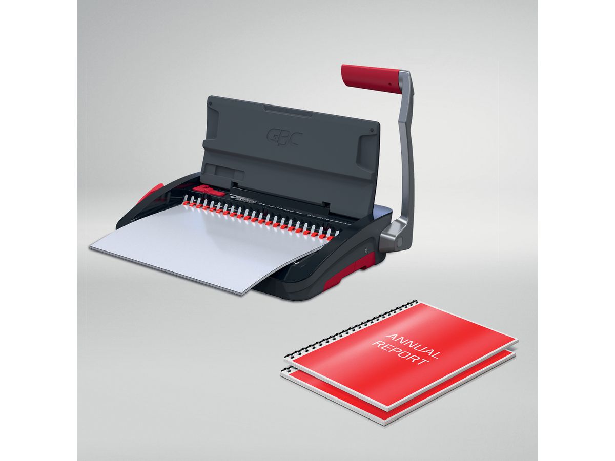 GBC Plastikbindegerät CombBind A4 4410060 CB12, 165 Seiten (5028252644457)