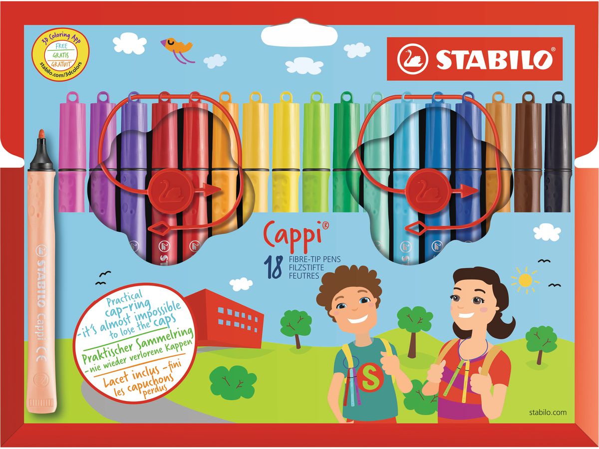 STABILO Cappi Stylo fibre 1mm 168/184 Etui 18 pcs. (4006381483735)