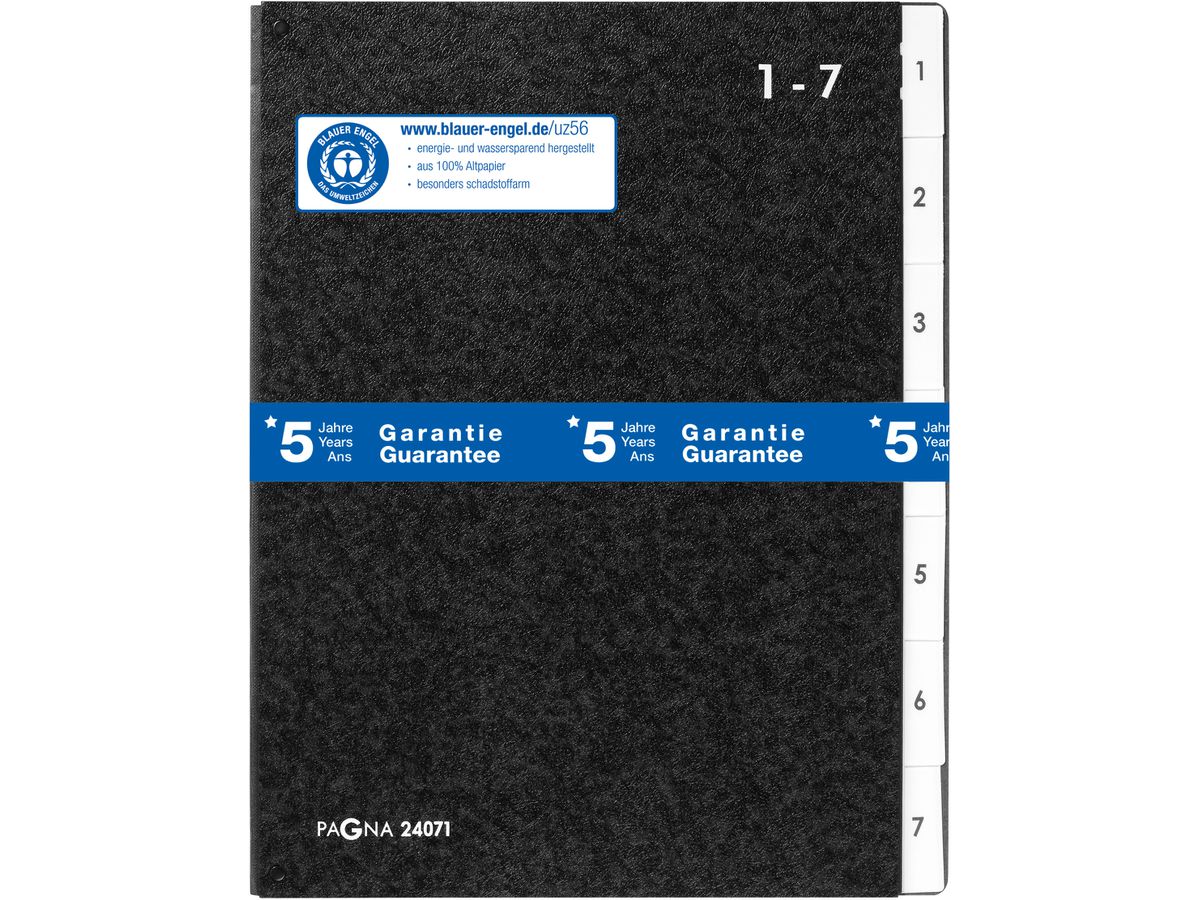 PAGNA Cartella banco Classic A4 24071-04 nero 1-7 (4013951001039)