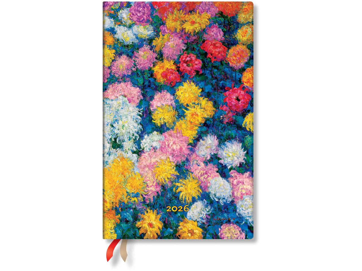 PAPERBLANKS Agenda Monets Chrysanth. 2026 DD0632-0 1W/1S VSO Maxi HC DE 13.5x21cm (9780349706320)
