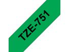 PTOUCH Band, laminiert schwarz/grün TZe-751 PT-2450DX 24 mm (4977766692434)