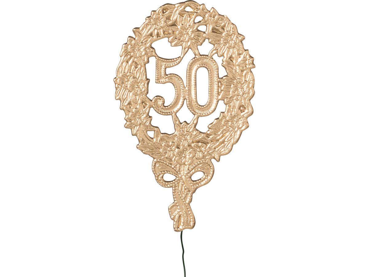 DEMMLER Numéro décoration 50 1225500192 8x12cm or (4004158700764)