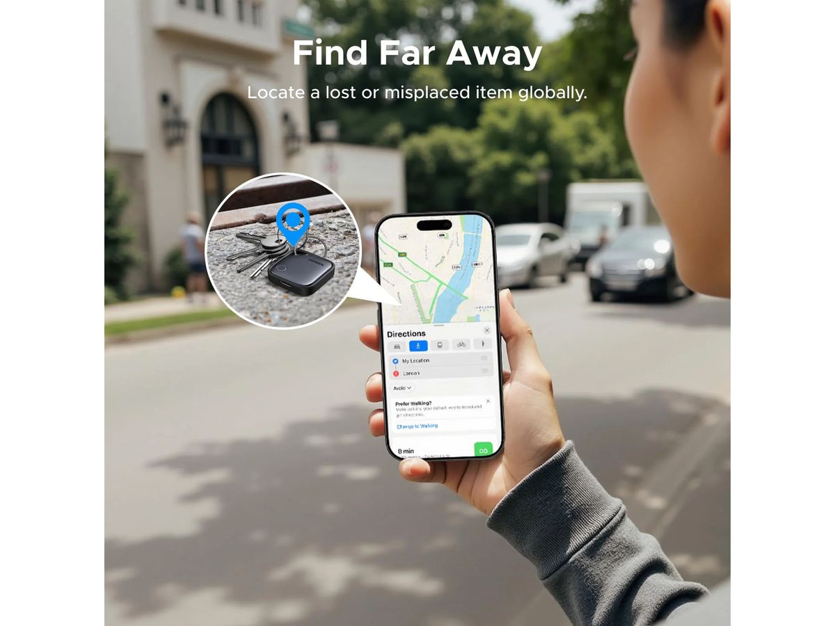 UGREEN Finder 2 Tracker Apple 75119A Find My,iOS,USB-C,Black (6941876277667)