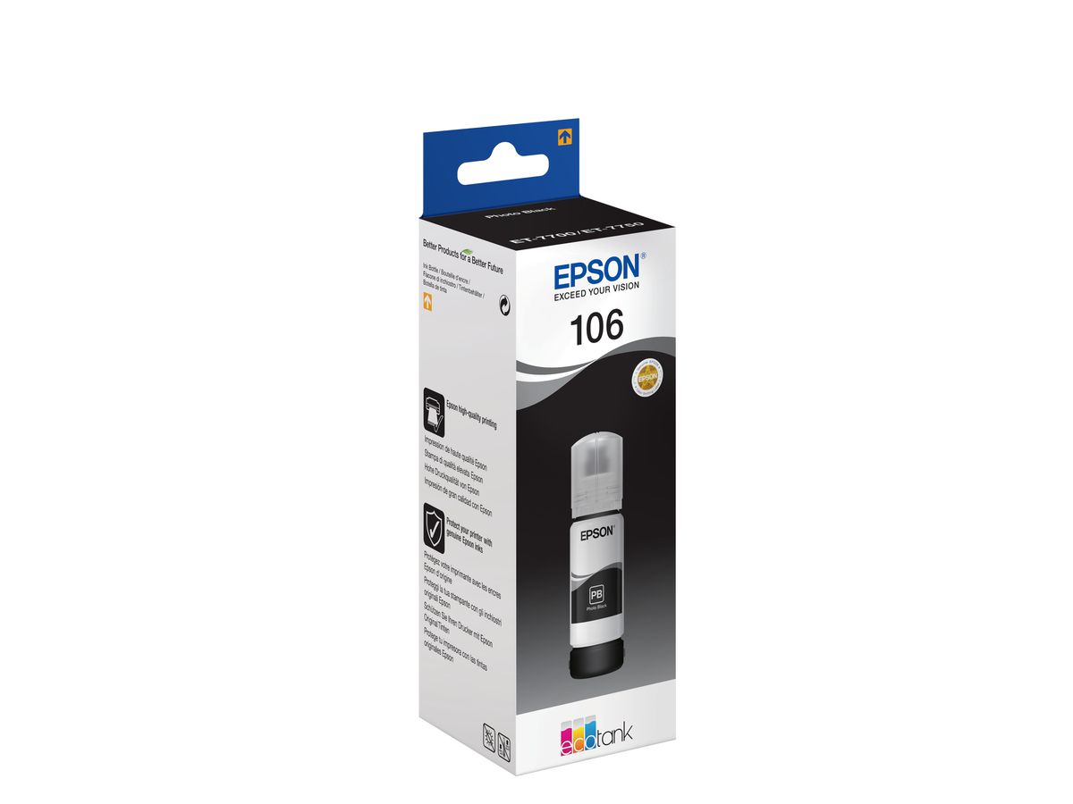 EPSON Flacone d'inch. 106 ph.-nero T00R140 EcoTank ET-7700 5000 pagine (8715946643304)