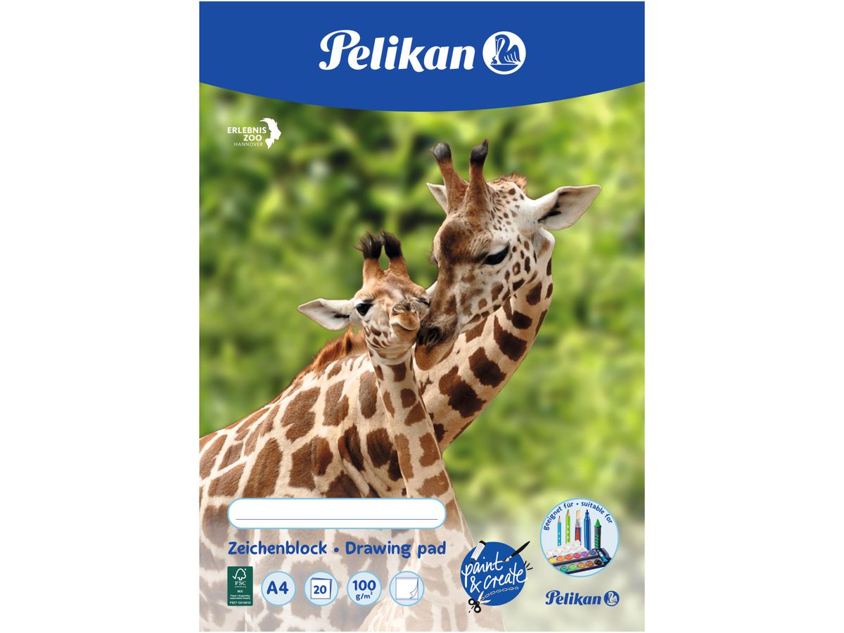 PELIKAN Bloc à dessin A4 C4/20 20 feuilles 20 feuilles (4012700224828)