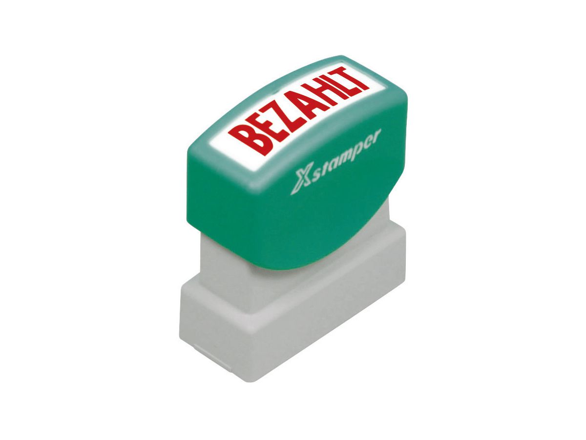 XSTAMPER Tampon Bezahlt GE 10-R rouge (4974052947704)