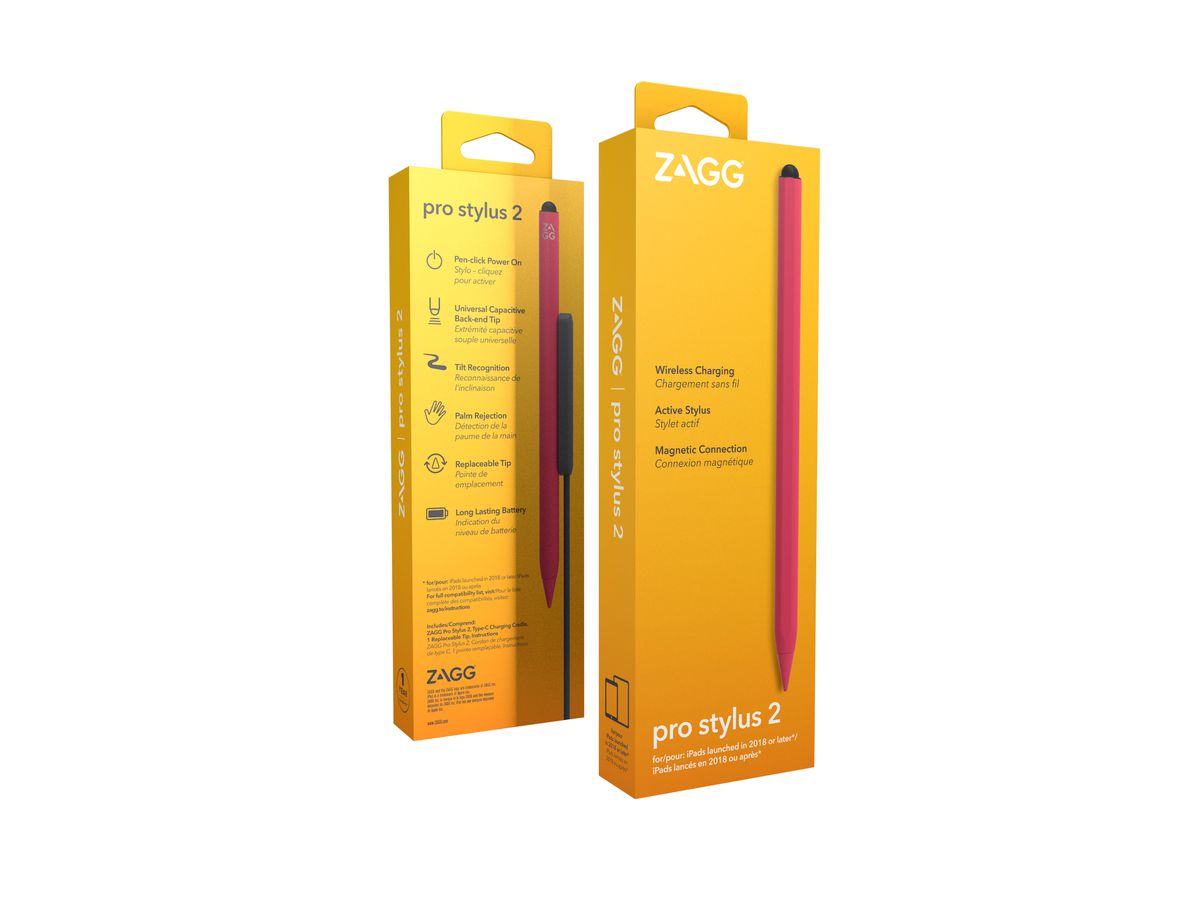 ZAGG Pro Stylus 2 for iPad Pink 109912136 Wireless Charging (0840056188594)