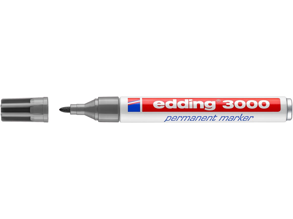 EDDING Permanent Marker 3000 1,5-3mm 3000-12 grigio (4004764008070)
