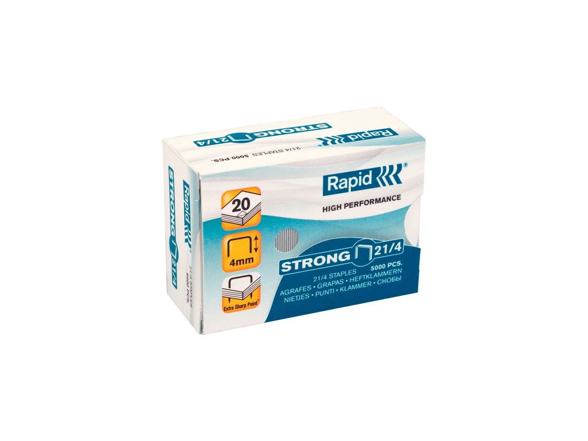 RAPID Graffetta Strong 21/4mm 24867400 zincato 5000 pezzi (7313468674007)
