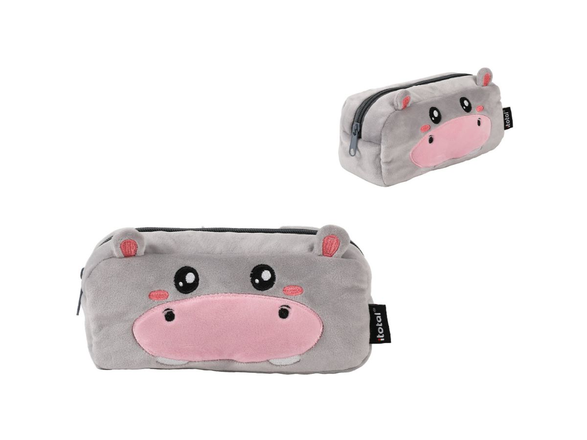 I-TOTAL Étui en peluche XL2864 Hippo (8053634000542)