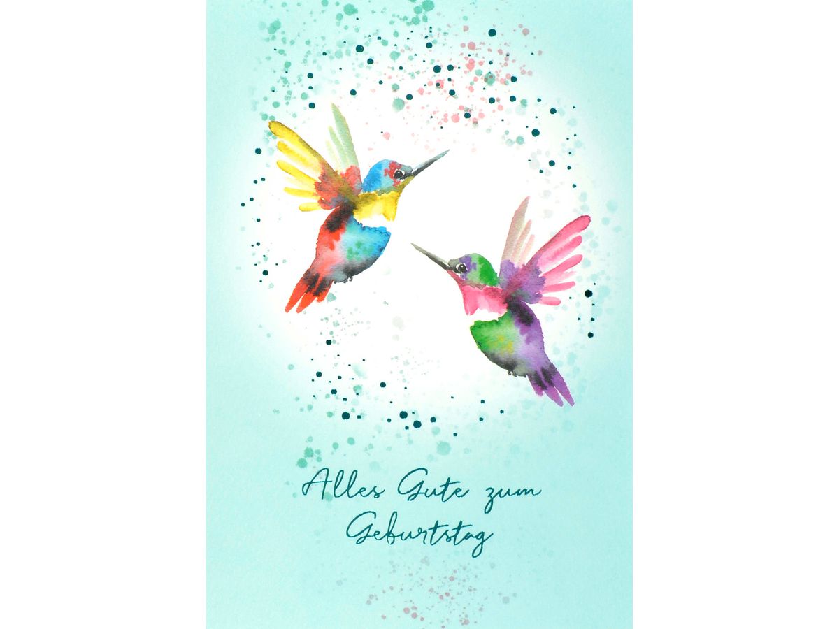 ABC Carte d'anniversaire colibri 1120004500 B6 ()