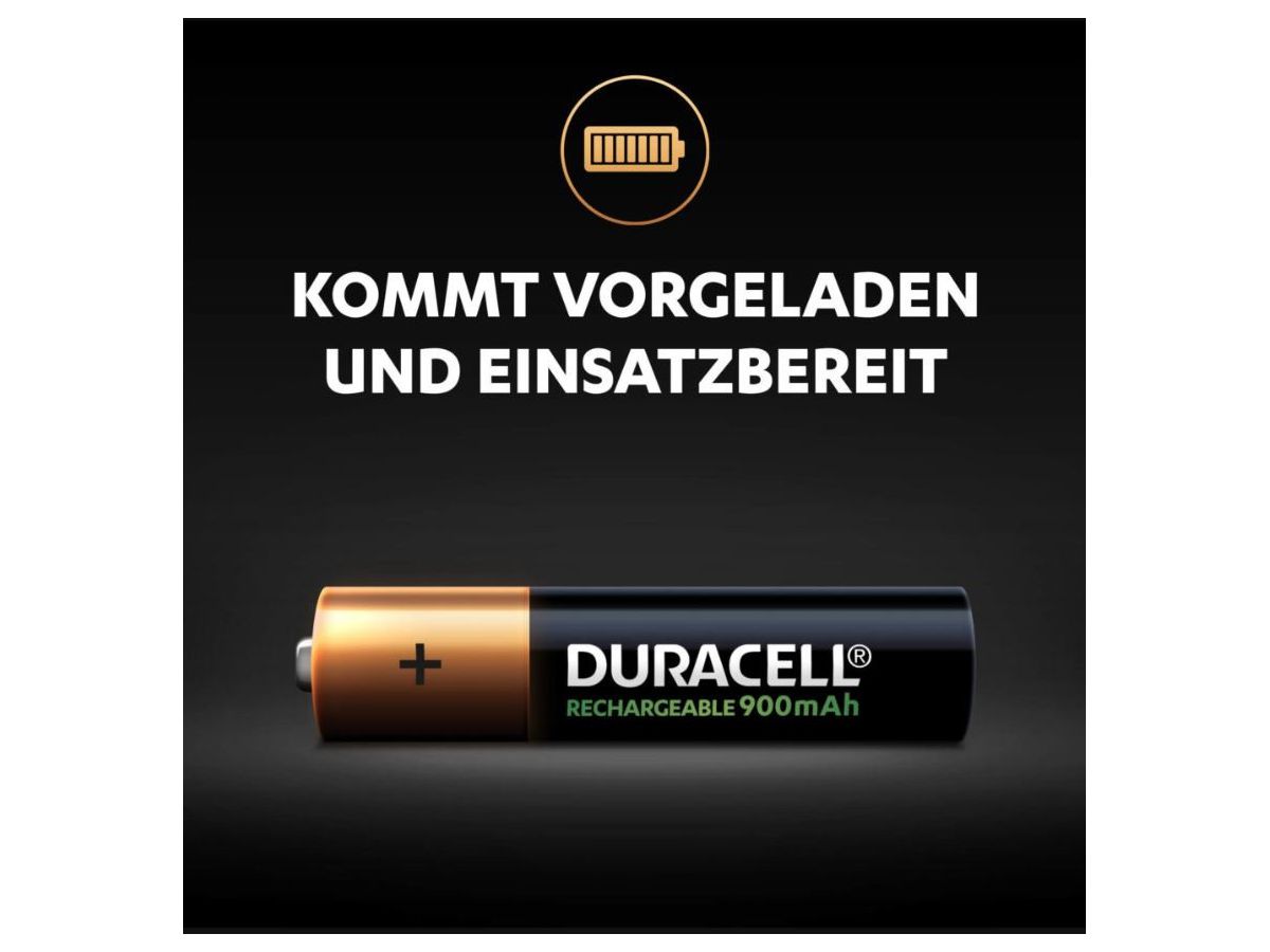 DURACELL Recharge Ultra PreCharged DX2400 AAA, 850 mAh, 1.2V 4 Stück (5000394203822)