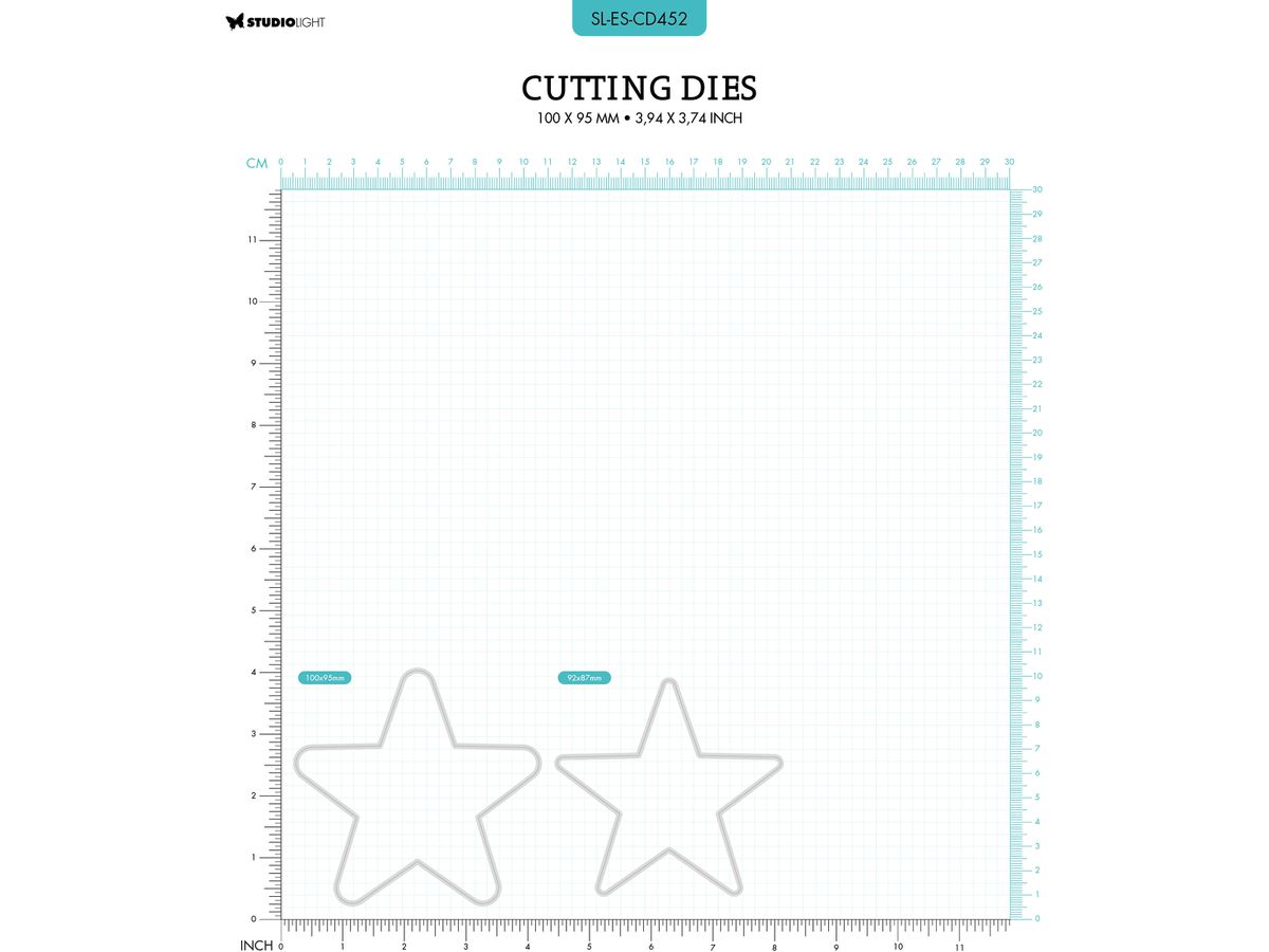 SIZZIX Emporte-pièce 10x9.5x0.1cm CD452 Étoile 2 pcs. (8713943138366)