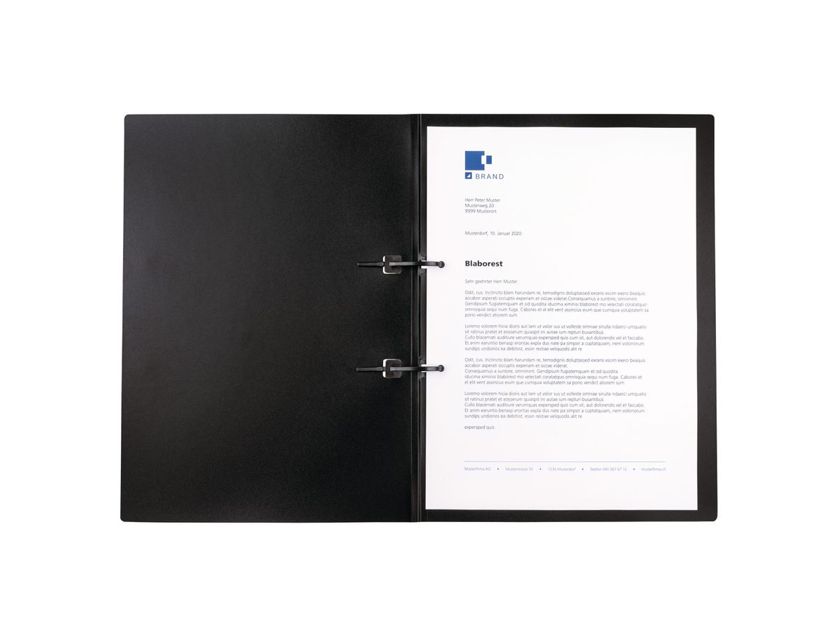 KOLMA Schnellhefter LineaVerde A4 11.051.06 schwarz, PP, Sand, recycling (7611967113547)