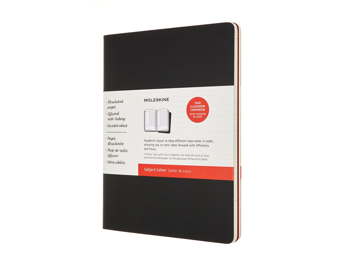 MOLESKINE Cahier carton A4 602503 ligné,noir/cranb.,120p. 2pcs. (8053853602503)