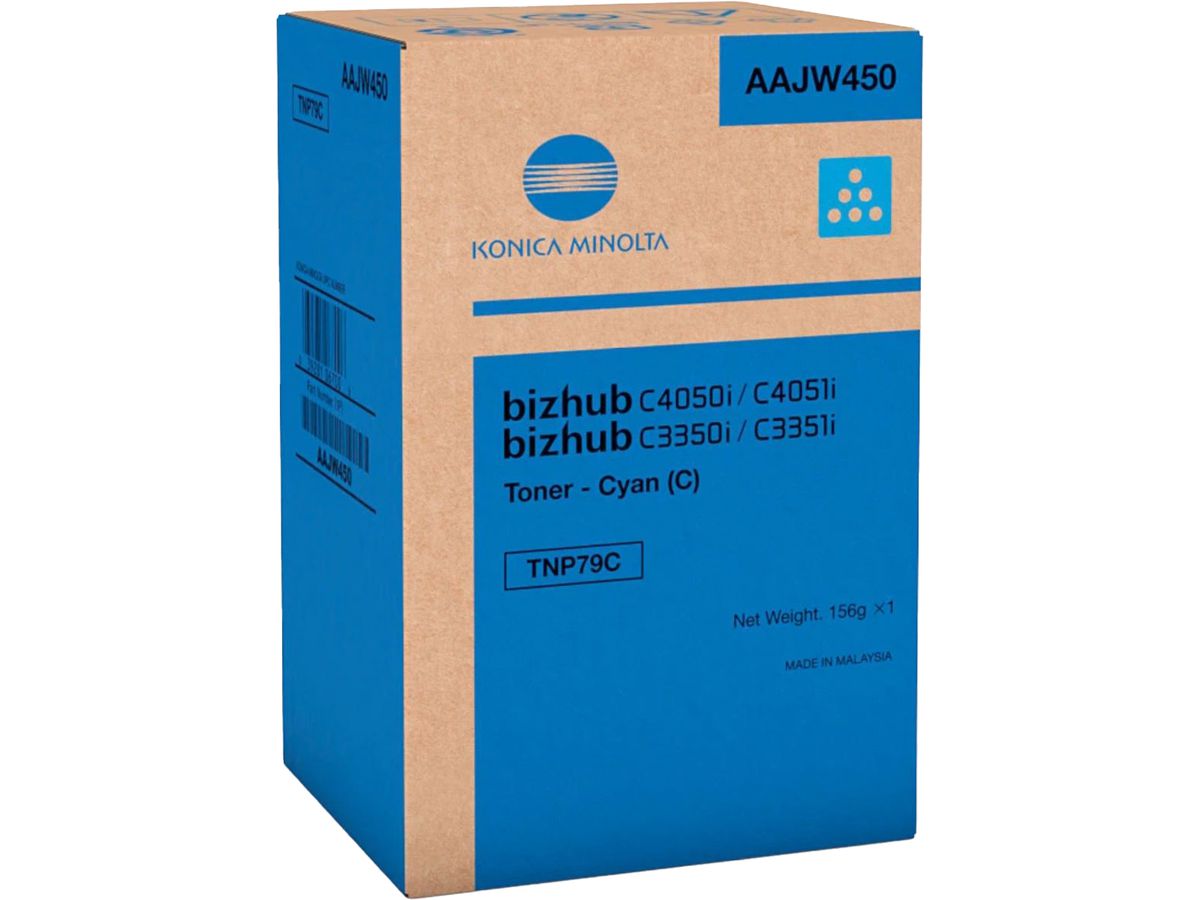KONICA MINOLTA Toner TNP79C cyan AAJW450 Bizhub C3350i 9000 pages (0039281067006)
