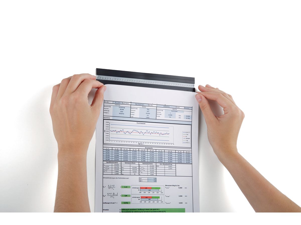 DURABLE DURAFIX Rail 210mm 470623 metallic silver 5 pezzi (4005546992020)