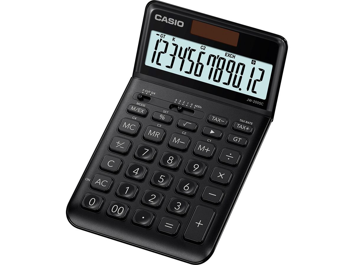 CASIO Calculatrice JW-200SC-BK 12 chiffres noir (4549526612541)