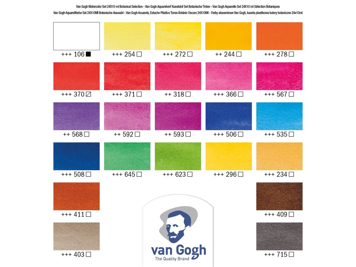 VAN GOGH Pocket Box Botanic colours 20808623 Set 24 couleurs (8712079422868)